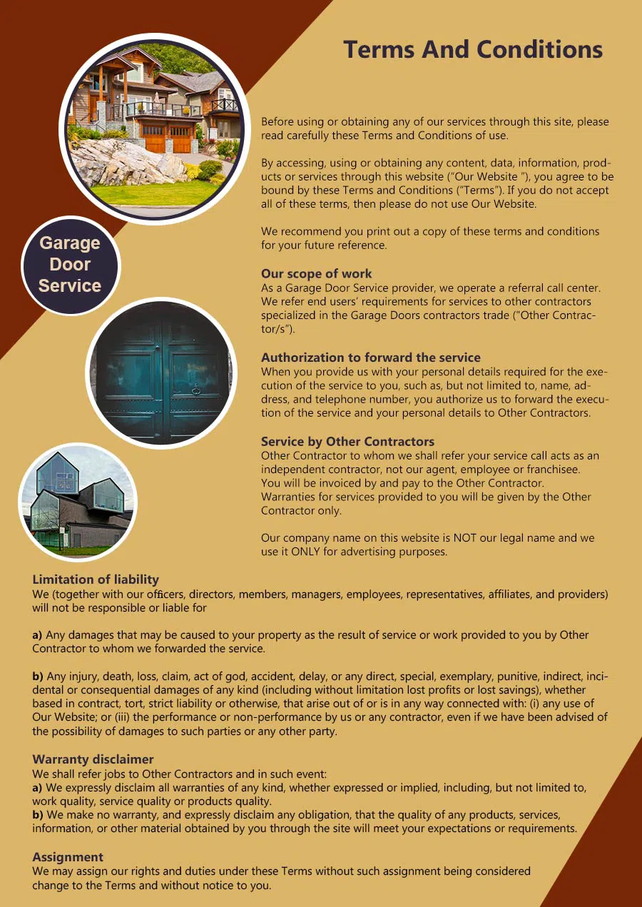 5 Star Garage Doors Seattle, WA 206-488-1096 - terms6